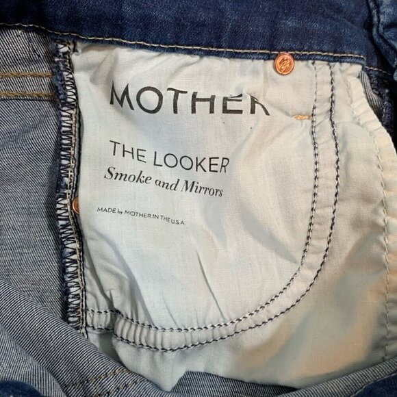 Mother‎ The Looker smoke and mirrors skinny stretch custom painted denim jeans - Picture 8 of 12